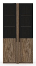 Офисный шкаф высокий комбинированный (полки ЛДСП)