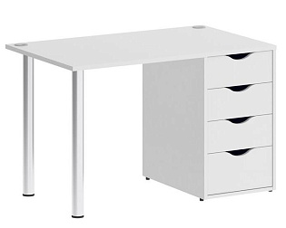 Стол компьютерный на металлокаркасе с тумбой