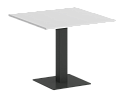 Стол для переговоров квадратный на металлической опоре