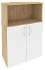 Офисный шкаф средний широкий (2 низких фасада ЛДСП)