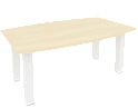 Стол для переговоров на металлокаркасе (белые опоры)