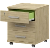 Мобильная офисная тумба с колёсиками и замком, 3 ящика