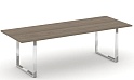 Стол переговорный на металлокаркасе на О-образных опорах (нерж.сталь)