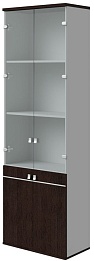 Офисный шкаф для бумаг со стеклом