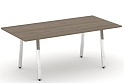 Стол переговорный на металлокаркасе на А-образных хромированных опорах