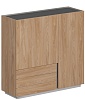 Офисный шкаф средний (левый)