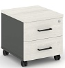 Тумба мобильная 2 ящика. Стандартные колеса