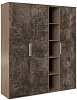 Офисный шкаф высокий 3 створки, с нишей