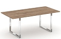 Стол переговорный на металлокаркасе на О-образных опорах (нерж.сталь)