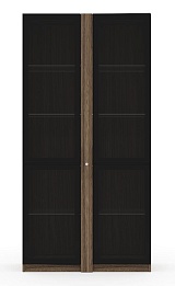 Офисный шкаф высокий со стеклом (полки стекло) с подсветкой