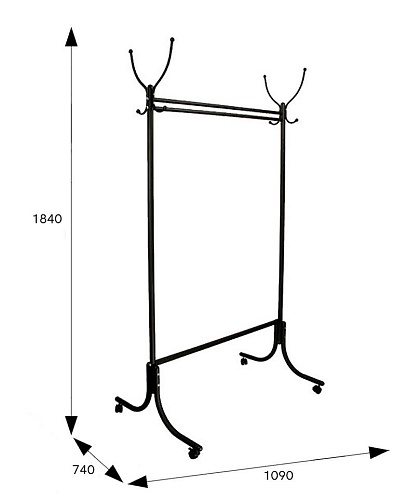 фото Вешалка М-13 на колесах №3