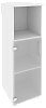 Офисный шкаф средний узкий стекло (лев/прав) 