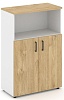 Офисный шкаф средний широкий (2 низких фасада, задняя стенка ЛДСП)