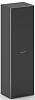 Офисный шкаф средний высокий универсальный черное стекло