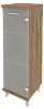 Офисный шкаф средний узкий со стеклом (правый)