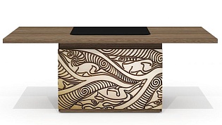 Стол руководителя с декор. траверсом