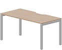 Стол рабочий на металлокаркасе (П-опоры / с эргономичным вырезом)