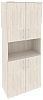 Офисный шкаф высокий широкий (4 низких фасада ЛДСП)