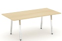 Стол переговорный на металлокаркасе на А-образных хромированных опорах