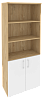 Офисный шкаф высокий широкий (2 низких фасада ЛДСП)