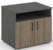 Офисная тумба для оргтехники, с нишей и распашными дверцами Офисная тумба для оргтехники, с нишей и распашными дверцами