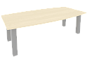 Стол для переговоров на металлокаркасе (серые опоры)