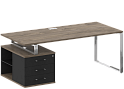 Стол руководителя с опорной тумбой Shift (левый)