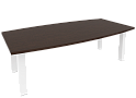 Стол для переговоров на металлокаркасе (белые опоры)