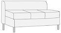 Диван трехместный без подлокотников