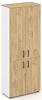 Офисный шкаф высокий широкий (2 низких + 2 средних фасада, задняя стенка ЛДСП