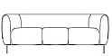 Диван трехместный