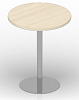 Стол средний круглый (хромированная опора)