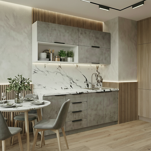 фото Модульная кухня Beton №2