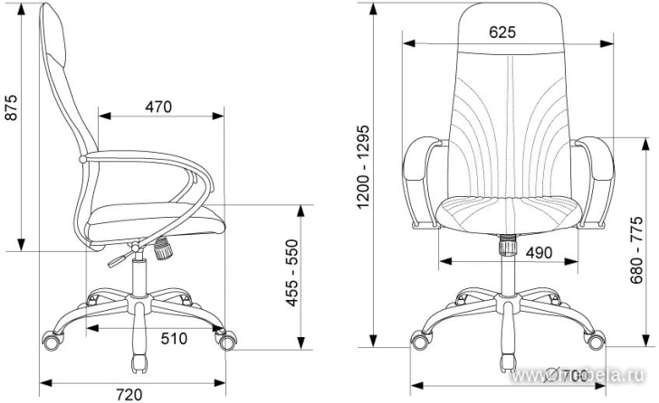 кресло CH-610SL Pu