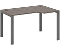 Стол эргономичный правый на металлоопорах
