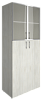 Офисный шкаф высокий комбинир. со стеклом в раме