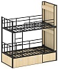 Кровать металлическая двухъярусная