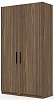 Офисный шкаф высокий закрытый (полки ЛДСП) с гардеробом