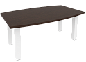 Стол для переговоров на металлокаркасе (белые опоры)