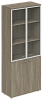 Офисный шкаф высокий широкий со стеклом