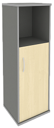 Офисный шкаф узкий средний полузакрытый, Л/Пр.