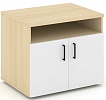 Офисная тумба для оргтехники, с нишей и распашными дверцами