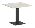 Стол для переговоров квадратный на металлической опоре