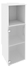 Офисный шкаф средний узкий стекло (лев/прав) 