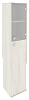Офисный шкаф высокий узкий правый (со стеклом)