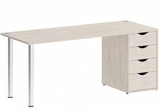 Стол компьютерный на металлокаркасе с тумбой