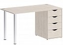 Стол компьютерный на металлокаркасе с тумбой Стол компьютерный на металлокаркасе с тумбой