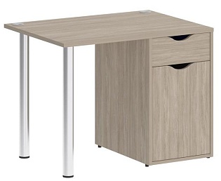 Стол компьютерный на металлокаркасе с тумбой