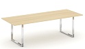 Стол переговорный на металлокаркасе на О-образных опорах (нерж.сталь)