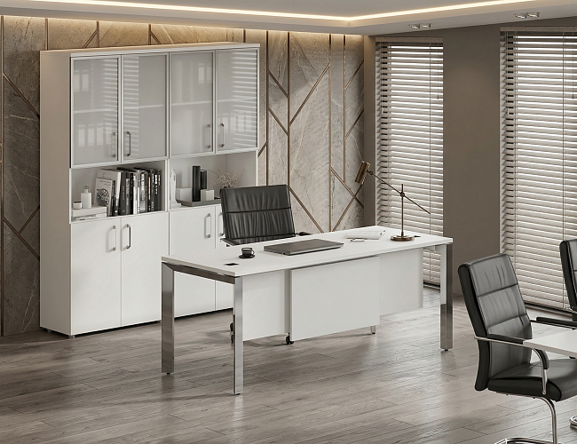 фото кабинет Оникс Люкс Белый